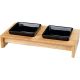 SET KERAMISCHE/HOUTEN KOMMEN, 2x0,4l/13cm
